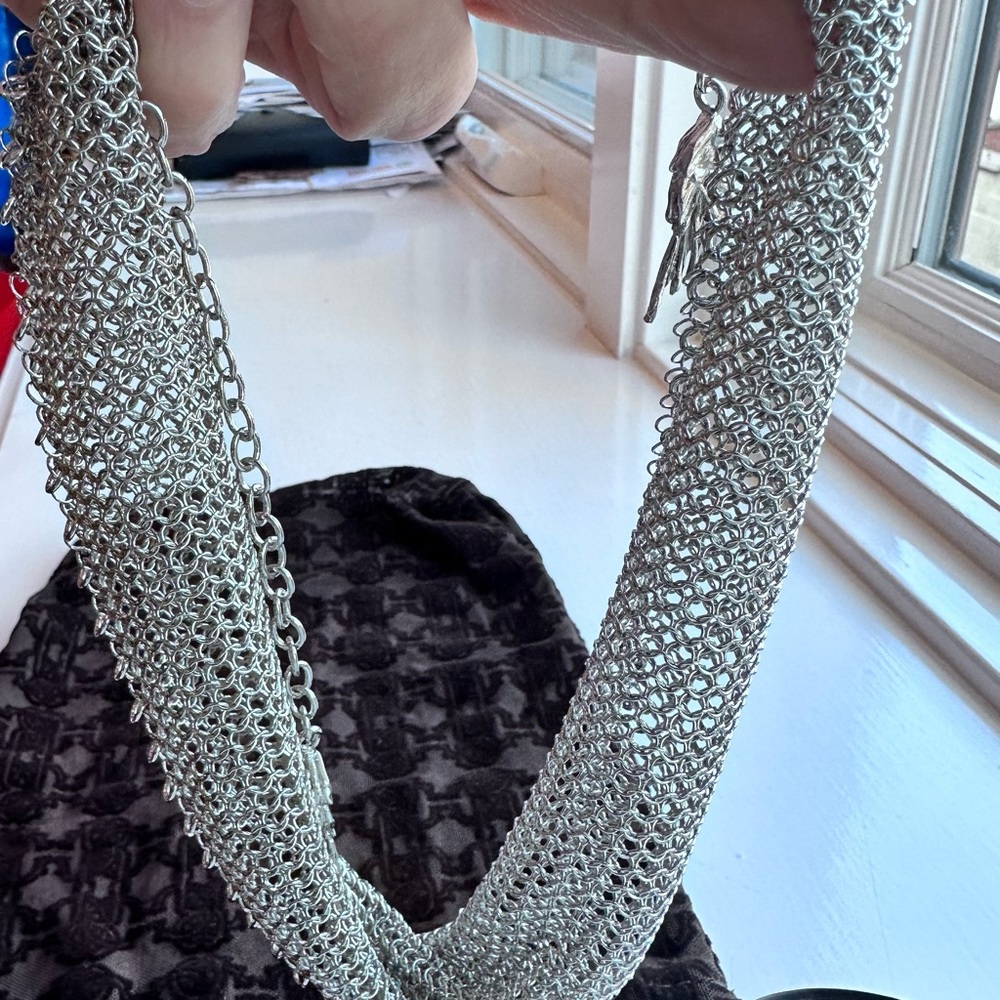 NEW Authentic 1)Roberto Cavalli Choker Mesh Necklaces.1)Roberto Cavalli Dangling